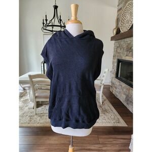 Pam & Gela Black Sleeveless Hoodie Size Athletic Performance‎ Large